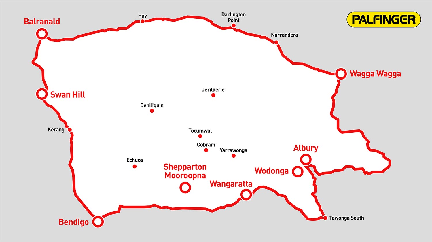 Dunstans Palfinger agent operational area map